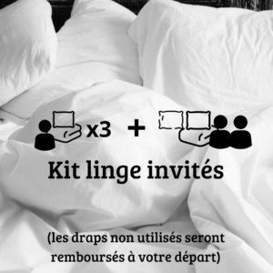 Kit linge invités : 3 kits individuels + 1 kit grand lit